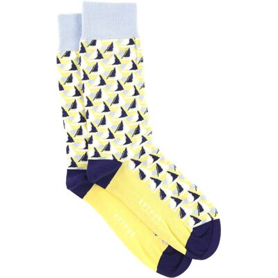 Arthur - Chaussettes Voile jaune/bleu/blanc T.39/45 - Publicité Arthur - Chaussettes Voile jaune/bleu/blanc T.39/45 - Publicité