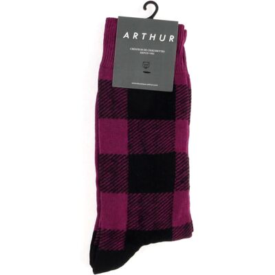 Arthur - Chaussettes Élie rouge bordeaux T.39/45 - Publicité Arthur - Chaussettes Élie rouge bordeaux T.39/45 - Publicité