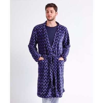 Admas Classic - Robe de chambre Navy Arrows bleu marine S - Publicité Admas Classic - Robe de chambre Navy Arrows bleu marine S - Publicité