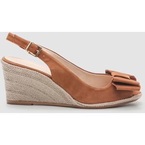 Cosmoparis - Slingbacks compensés en Velours de Cuir Lizia cognac - Talon 7 cm 36 - Publicité Cosmoparis - Slingbacks compensés en Velours de Cuir Lizia cognac - Talon 7 cm 36 - Publicité