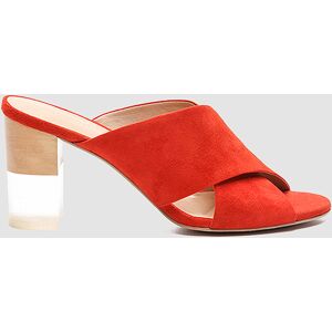 Cosmoparis - Mules en Velours de Cuir Lexia orange - Talon 7 cm 36 - Publicité Cosmoparis - Mules en Velours de Cuir Lexia orange - Talon 7 cm 36 - Publicité