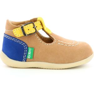 Kickers - Salomés en Velours de Cuir Bonbek-2 beige/jaune/marine 18 - Publicité Kickers - Salomés en Velours de Cuir Bonbek-2 beige/jaune/marine 18 - Publicité