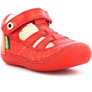Kickers - Salomés en Cuir Sushy rouge galactic 19 - Publicité Kickers - Salomés en Cuir Sushy rouge galactic 19 - Publicité
