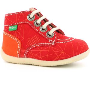Kickers - Bottillons en Cuir Bonzip-2 rouge/orange 19 - Publicité Kickers - Bottillons en Cuir Bonzip-2 rouge/orange 19 - Publicité