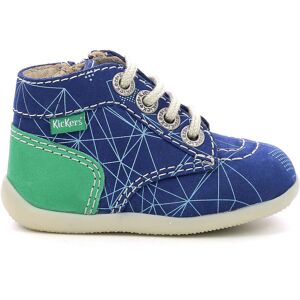 Kickers - Bottillons en Cuir Bonzip-2 bleu/vert 18 - Publicité Kickers - Bottillons en Cuir Bonzip-2 bleu/vert 18 - Publicité