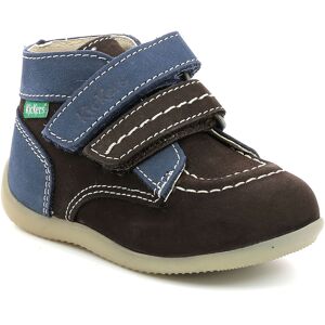 Kickers - Bottillons en Cuir Bonkro-2 marron/marine 18 - Publicité Kickers - Bottillons en Cuir Bonkro-2 marron/marine 18 - Publicité