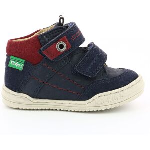 Kickers - Sneakers en Cuir Jawa bleu marine/bordeaux 21 - Publicité Kickers - Sneakers en Cuir Jawa bleu marine/bordeaux 21 - Publicité