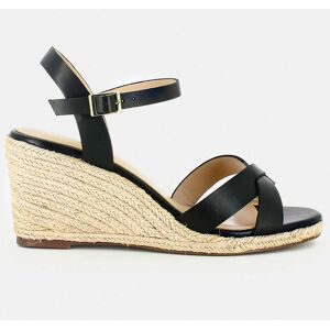 Jonak - Sandales compensées en Cuir noires - Talon 10.5 cm 41 - Publicité Jonak - Sandales compensées en Cuir noires - Talon 10.5 cm 41 - Publicité