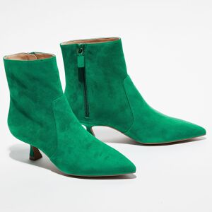 Stuart Weitzman - Bottines en Velours de Cuir Melena 50 vertes - Talon 5.5 cm 41 - Publicité Stuart Weitzman - Bottines en Velours de Cuir Melena 50 vertes - Talon 5.5 cm 41 - Publicité