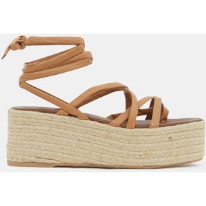 Alohas - Sandales en Cuir Paw Paw camel - Talon 7 cm 40 - Publicité Alohas - Sandales en Cuir Paw Paw camel - Talon 7 cm 40 - Publicité