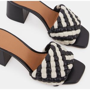 Flattered - Mules en Cuir Odessa noir/blanc - Talon 5.5 cm 36 - Publicité Flattered - Mules en Cuir Odessa noir/blanc - Talon 5.5 cm 36 - Publicité