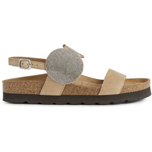 Geox - Sandales en Cuir Brionia taupe pâle 35 - Publicité Geox - Sandales en Cuir Brionia taupe pâle 35 - Publicité