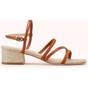 Cosmoparis - Sandales en Cuir Zimini cognac - Talon 5 cm 40 - Publicité Cosmoparis - Sandales en Cuir Zimini cognac - Talon 5 cm 40 - Publicité