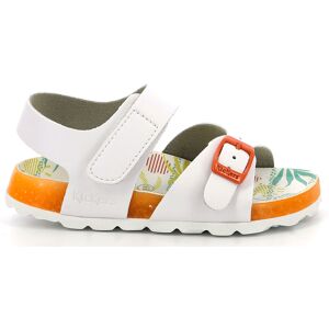Kickers - Sandales Sunkro blanc/sunshine 33 - Publicité Kickers - Sandales Sunkro blanc/sunshine 33 - Publicité