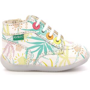 Kickers - Bottillons en Cuir Bonzip-2 blanc/sunshine 25 - Publicité Kickers - Bottillons en Cuir Bonzip-2 blanc/sunshine 25 - Publicité