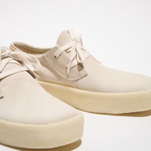 Clarks - Derbies en Velours de Cuir Ashcott Cup écrues 44,5 - Publicité Clarks - Derbies en Velours de Cuir Ashcott Cup écrues 44,5 - Publicité