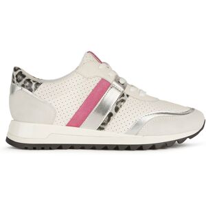 Geox - Baskets en Cuir Tabelya écru/fuchsia 36 - Publicité Geox - Baskets en Cuir Tabelya écru/fuchsia 36 - Publicité