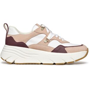 Geox - Baskets en Cuir Diamanta blanc/nude - Talon 5.5 cm 41 - Publicité Geox - Baskets en Cuir Diamanta blanc/nude - Talon 5.5 cm 41 - Publicité