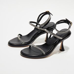 Wandler - Sandales en Cuir June noires - Talon 9 cm 40 - Publicité Wandler - Sandales en Cuir June noires - Talon 9 cm 40 - Publicité