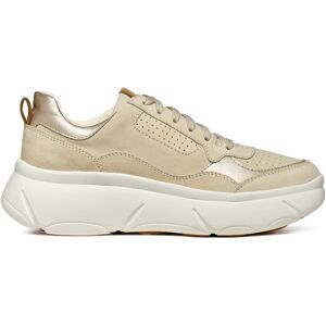 Geox - Baskets en Cuir Nebula sable clair - Talon 4.5 cm 39 - Publicité Geox - Baskets en Cuir Nebula sable clair - Talon 4.5 cm 39 - Publicité