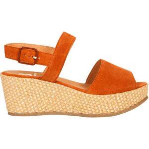 Bensimon - Sandales compensées suédé en velours de cuir Livia caramel 41 - Publicité Bensimon - Sandales compensées suédé en velours de cuir Livia caramel 41 - Publicité