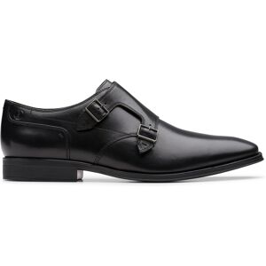 Clarks - Chaussures Paulton Monk en cuir noires 40 - Publicité Clarks - Chaussures Paulton Monk en cuir noires 40 - Publicité