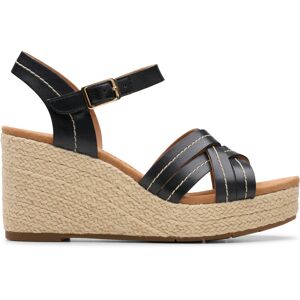 Clarks - Sandales Sabina Strap en cuir noires - Talon 8cm 37 - Publicité Clarks - Sandales Sabina Strap en cuir noires - Talon 8cm 37 - Publicité