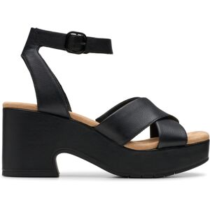 Clarks - Sandales Nerisa Pearl noires - Talon 7.5cm 41 - Publicité Clarks - Sandales Nerisa Pearl noires - Talon 7.5cm 41 - Publicité