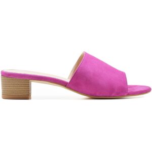 Humat - Mules à talon CA-462 en cuir daim fuchsia 35 - Publicité Humat - Mules à talon CA-462 en cuir daim fuchsia 35 - Publicité