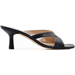 Humat - Mules à talon CA-1776 en Cuir Mestizo noires - Talon : 6cm 36 - Publicité Humat - Mules à talon CA-1776 en Cuir Mestizo noires - Talon : 6cm 36 - Publicité