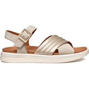 Geox - Sandales en cuir suédé Xan2S taupe pâle / or pâle 37 - Publicité Geox - Sandales en cuir suédé Xan2S taupe pâle / or pâle 37 - Publicité