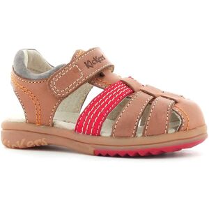 Kickers - Sandales en Cuir Platinium camel/rouge 19 - Publicité Kickers - Sandales en Cuir Platinium camel/rouge 19 - Publicité