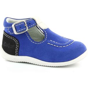 Kickers - Salomés Bébé en Velours de cuir bleu/blanc/noir 20 - Publicité Kickers - Salomés Bébé en Velours de cuir bleu/blanc/noir 20 - Publicité