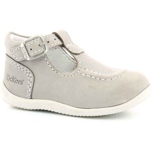 Kickers - Salomés Bébé en Velours de Cuir gris clair 20 - Publicité Kickers - Salomés Bébé en Velours de Cuir gris clair 20 - Publicité