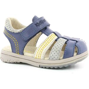 Kickers - Sandales Bébé en Cuir marine/gis 19 - Publicité Kickers - Sandales Bébé en Cuir marine/gis 19 - Publicité