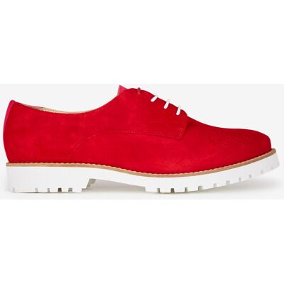 Mellow Yellow - Derbies en Velours de Cuir Foilou rouges 39 - Publicité Mellow Yellow - Derbies en Velours de Cuir Foilou rouges 39 - Publicité