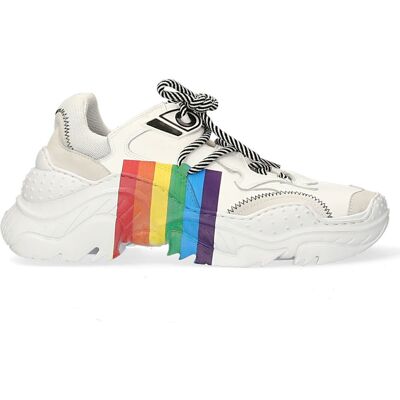 N21 - Baskets en Cuir blanc/multicolore 41 - Publicité N21 - Baskets en Cuir blanc/multicolore 41 - Publicité