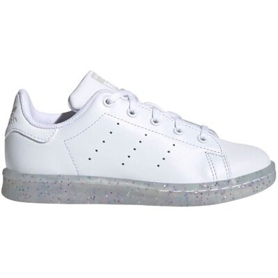 Adidas - Baskets en Cuir Stan Smith Paillettes blanches 21 - Publicité Adidas - Baskets en Cuir Stan Smith Paillettes blanches 21 - Publicité