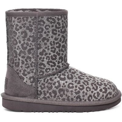 Ugg - Boots fourrées Laine en Velours de Cuir Classic II Glitter Léopard grises TF.25/TUS.8 - Publicité Ugg - Boots fourrées Laine en Velours de Cuir Classic II Glitter Léopard grises TF.25/TUS.8 - Publicité