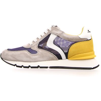 Voile Blanche - Sneakers en Velours de Cuir Julia gris/moutarde 37 - Publicité Voile Blanche - Sneakers en Velours de Cuir Julia gris/moutarde 37 - Publicité