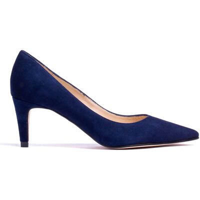 Elodie - Escarpins en velours de cuir Amanda marine - Talon 5cm 39 - Publicité Elodie - Escarpins en velours de cuir Amanda marine - Talon 5cm 39 - Publicité