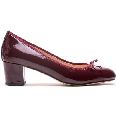 Elodie - Escarpins en cuir vernis Lorraine bordeaux - Talon 5 cm 39 - Publicité Elodie - Escarpins en cuir vernis Lorraine bordeaux - Talon 5 cm 39 - Publicité