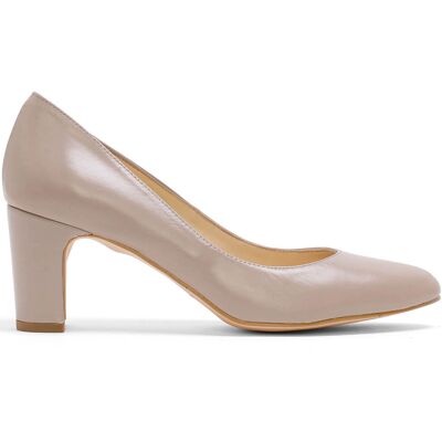 Elodie - Escarpins en cuir Carole nude - Talon 5cm 38 - Publicité Elodie - Escarpins en cuir Carole nude - Talon 5cm 38 - Publicité