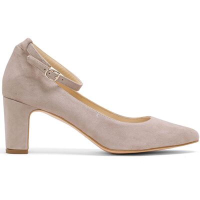 Elodie - Babies en Velours de Cuir Dominique beiges - Talon 5 cm 36 - Publicité Elodie - Babies en Velours de Cuir Dominique beiges - Talon 5 cm 36 - Publicité