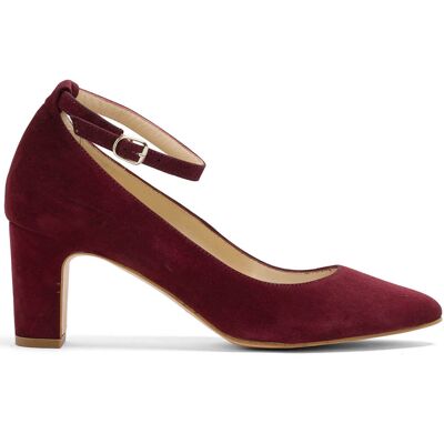 Elodie - Babies en Velours de Cuir Dominique bordeaux - Talon 5 cm 42 - Publicité Elodie - Babies en Velours de Cuir Dominique bordeaux - Talon 5 cm 42 - Publicité