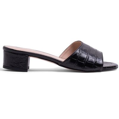 Elodie - Mules en Cuir Sofia noires 35 - Publicité Elodie - Mules en Cuir Sofia noires 35 - Publicité