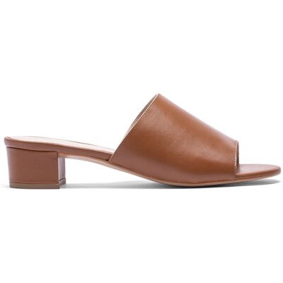 Elodie - Mules en Cuir Clo camel 35 - Publicité Elodie - Mules en Cuir Clo camel 35 - Publicité