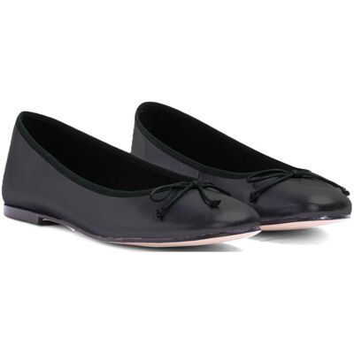 Elodie - Ballerines en Cuir Mia noires 35 - Publicité Elodie - Ballerines en Cuir Mia noires 35 - Publicité
