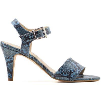 Elodie - Sandales en Cuir Oli bleu/vert - Talon 6 cm 36 - Publicité Elodie - Sandales en Cuir Oli bleu/vert - Talon 6 cm 36 - Publicité
