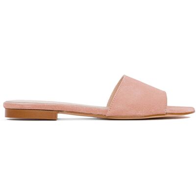 Elodie - Mules en Velours de Cuir Aita nudes 39 - Publicité Elodie - Mules en Velours de Cuir Aita nudes 39 - Publicité